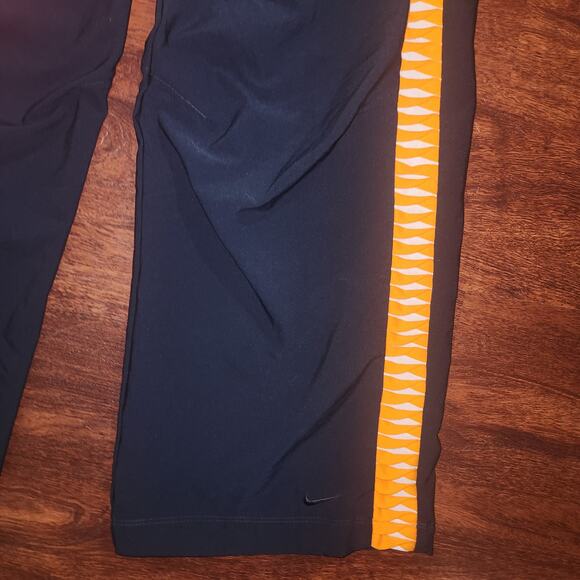 NIKE Y2K Blue and Gold/Orange Tie Belt Zipper Fly Track Pants, RARE, Small - Picture 6 of 7